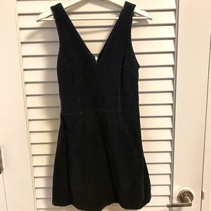 Topshop dark navy corduroy mini dress
